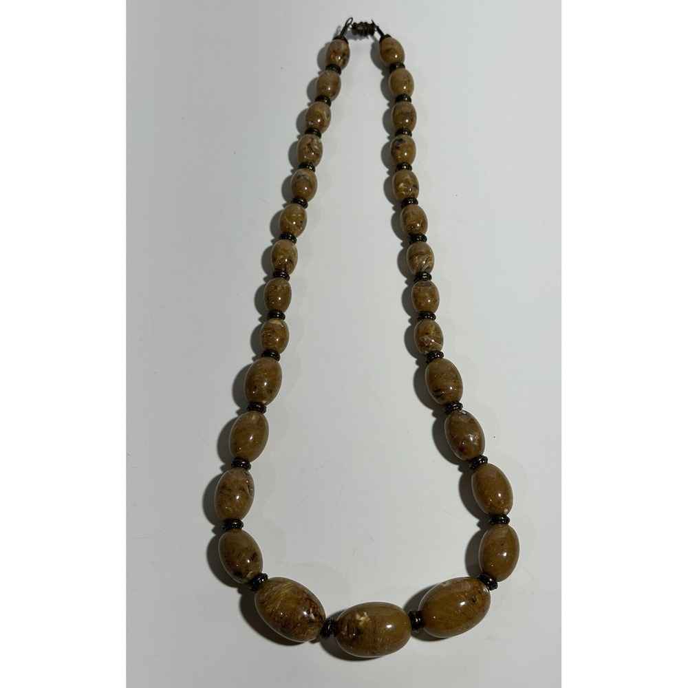 Vintage Beige 29 PCs Costume Jewelry Necklace 18"